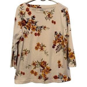 Ladies "Croft & Barrow" Floral Top  -   Size Large